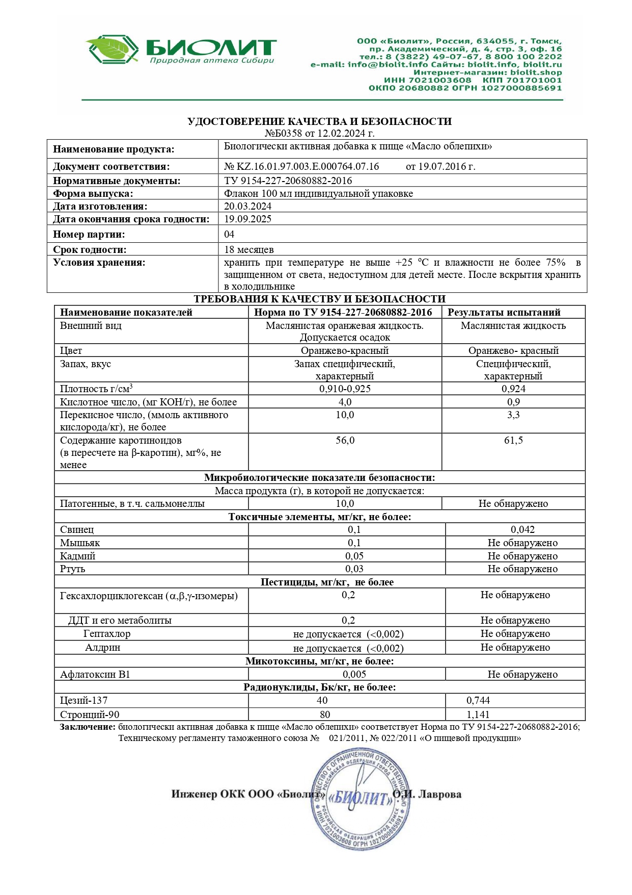 Паспорт №032024